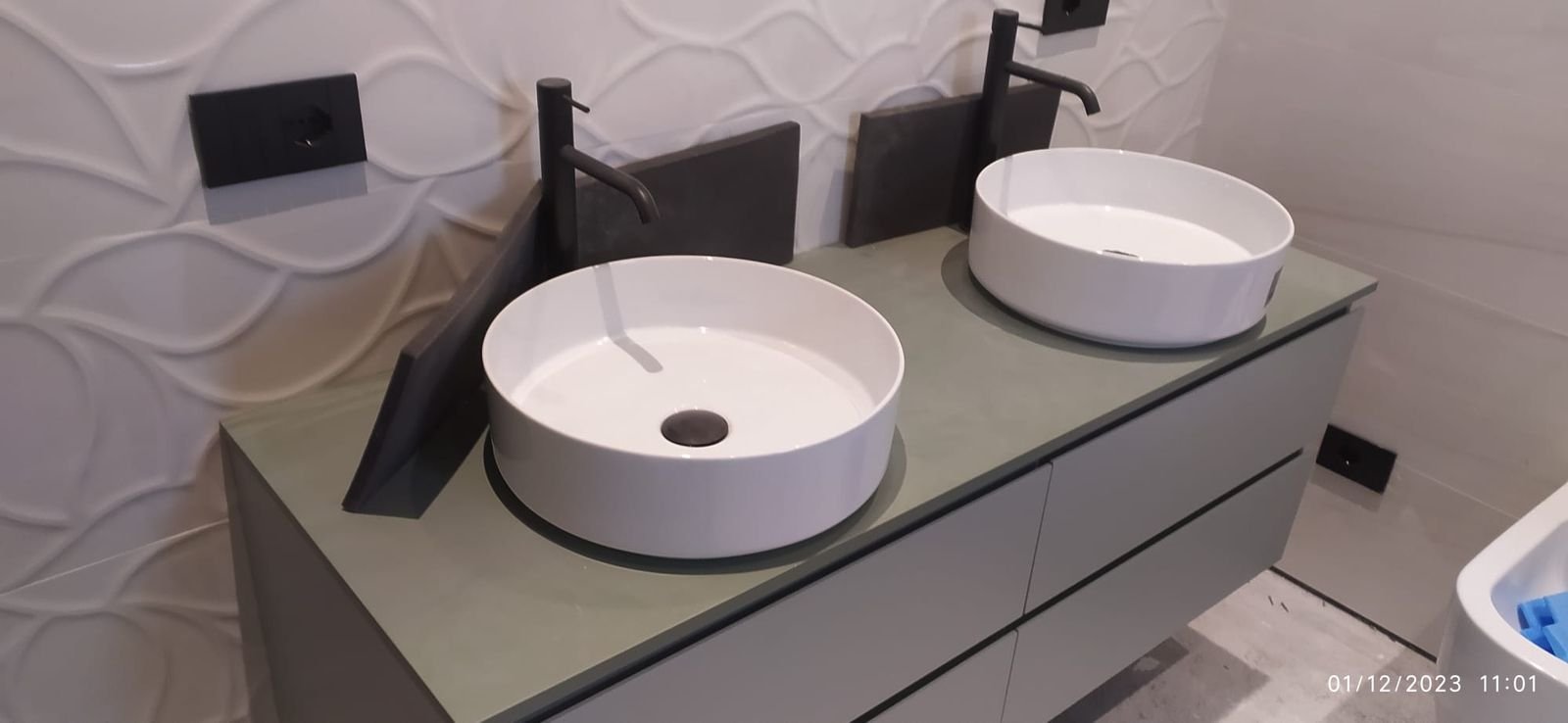 Doppio lavabo da appoggio